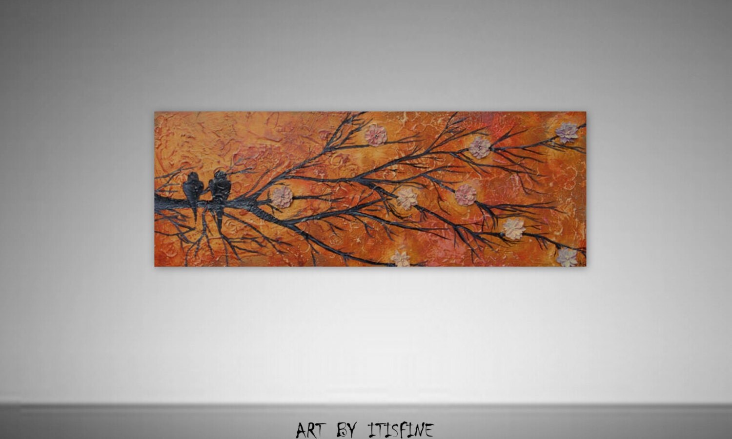 30 by 12 Large Original Abstract Tree Painting by Itisfine