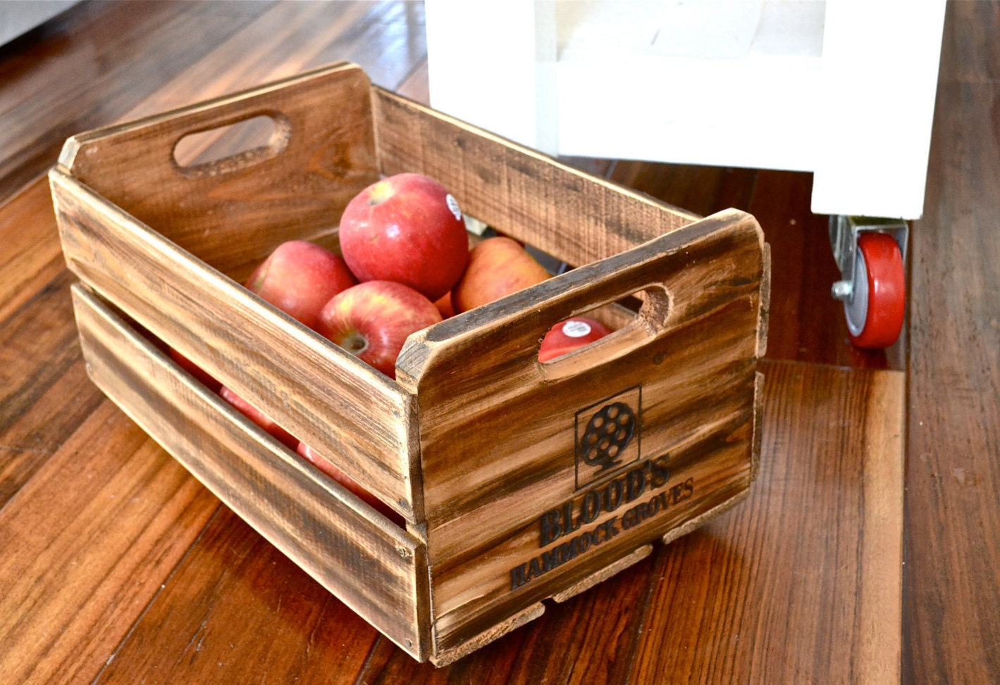 Wooden Fruit Crate Box Antique orange Crate by Anniesimages