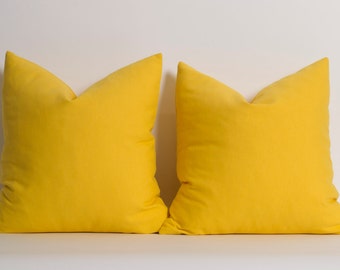 Solid Yellow Pillow Cover Yellow Cushion Modern Pillows Cushion Cover Yellow Pillows Yellow Accent Pillow Linen Pillow Cover ALL SİZES