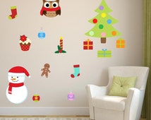 Popular items for christmas wall decal on Etsy