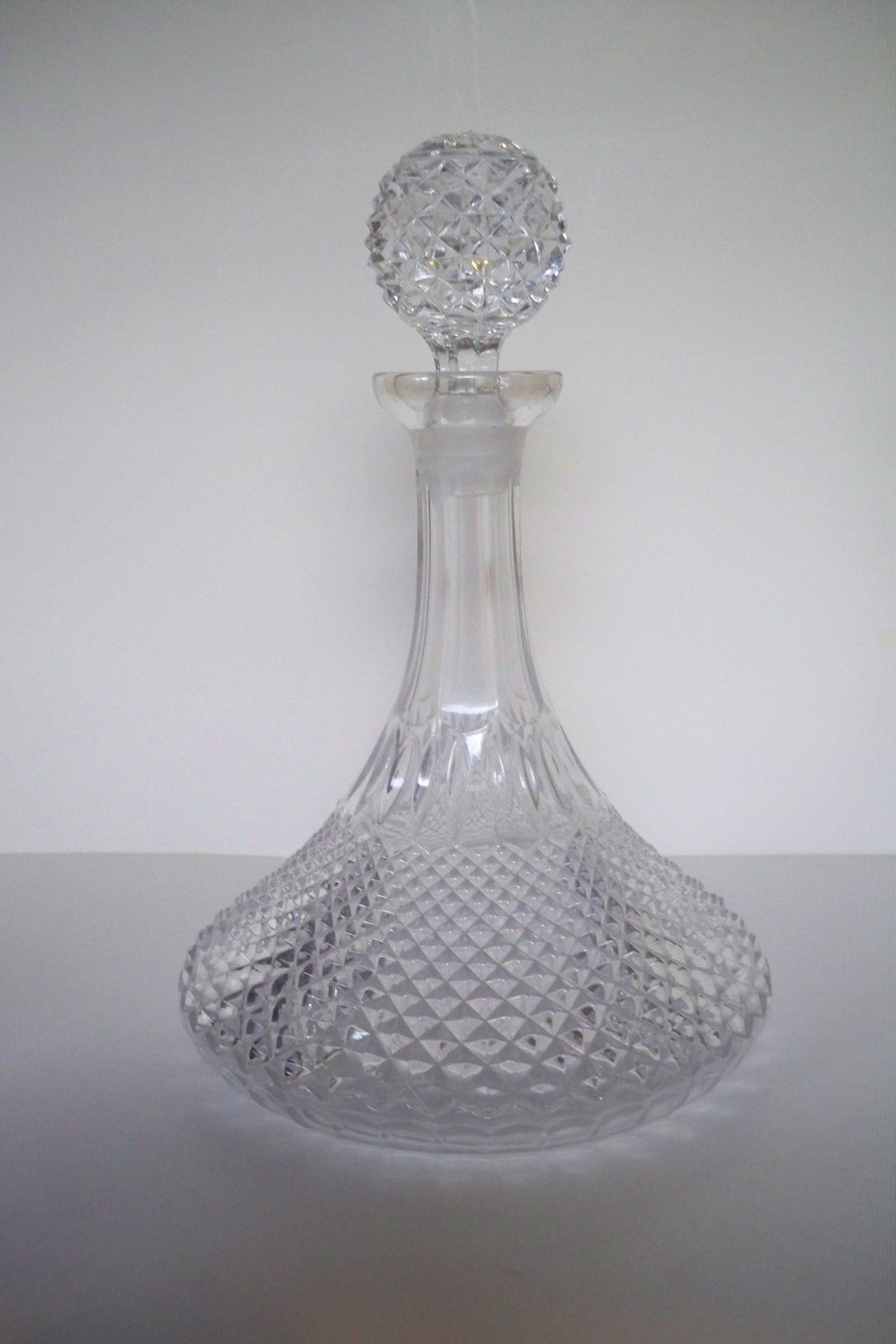 Vintage Pressed Glass Ship Decanter Haute Juice 9816