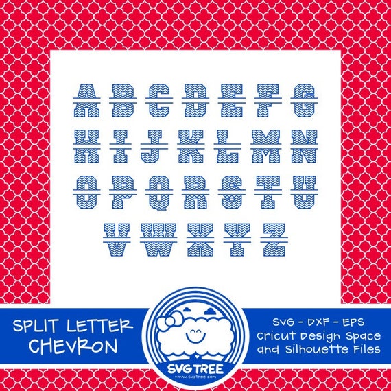 Download Split Letter Chevron Alphabet SVG DXF EPS Cricut Design by ...