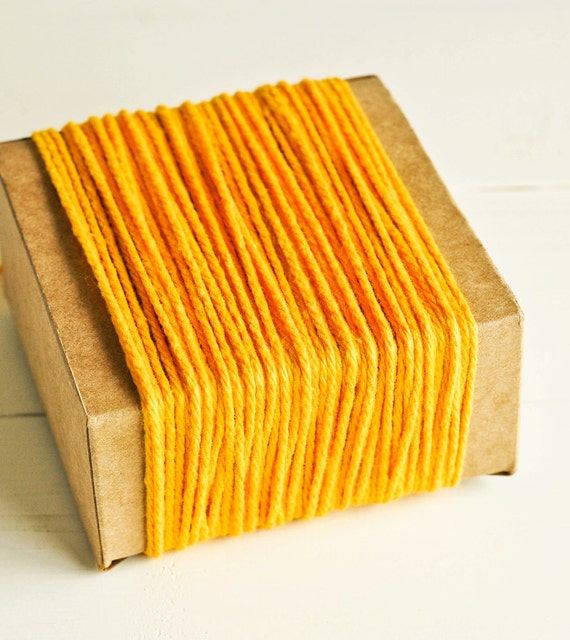 Thick Cotton Twine in Marigold 10 Yards Packaging Gift