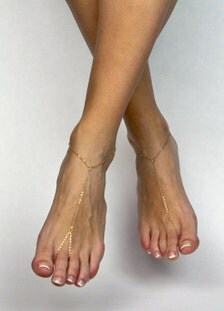 Barefoot Sandals Gold Anklet Golden Foot Jewelry Minimalist Sandals ...