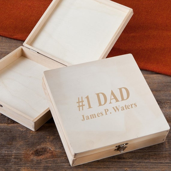 Our 1 Dad Personalized Keepsake Box Gifts for Him