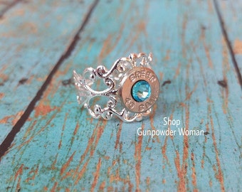silver adjustable filigree bullet ring by gunpowder woman for the country gun loving firearm shooting girl - Redneck Wedding Rings silver adjustable filigree bullet ring by gunpowder woman for the country gun loving firearm shooting girl - Redneck Wedding Rings