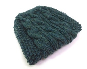 Jade Heather Wool Dog Sweater, merino wool, large breed, cable knit sweater, winter sweater, fall sweater