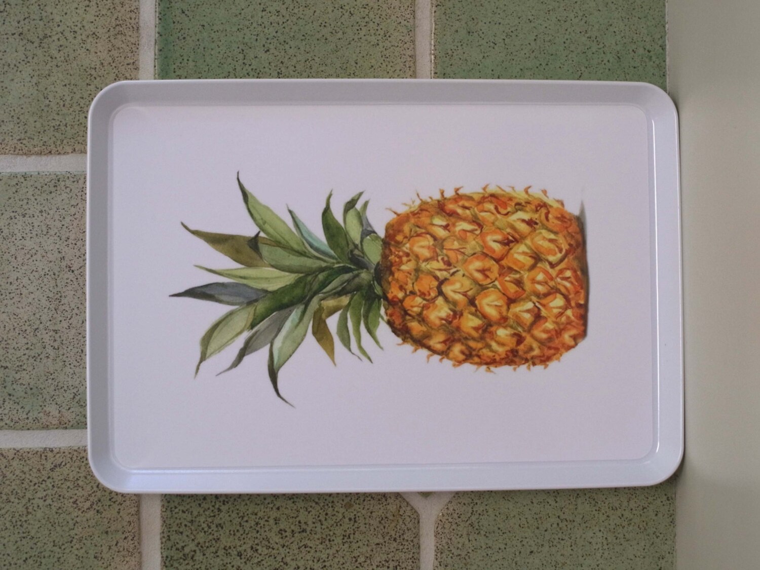 Pineapple melamine serving tray. Wedding gift by shirleybelldesign