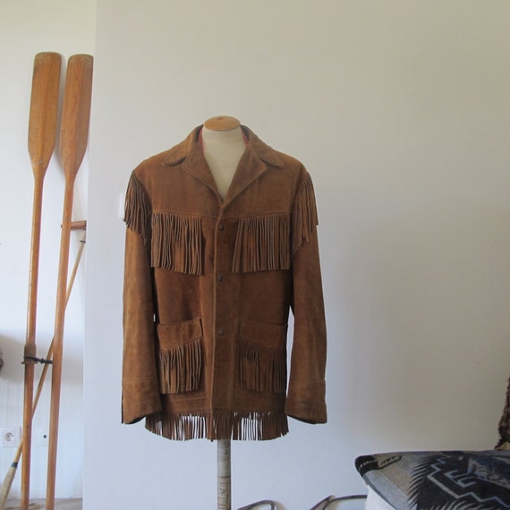 Vintage Western SCHOTT suede fringe jacket by MaisonW on Etsy