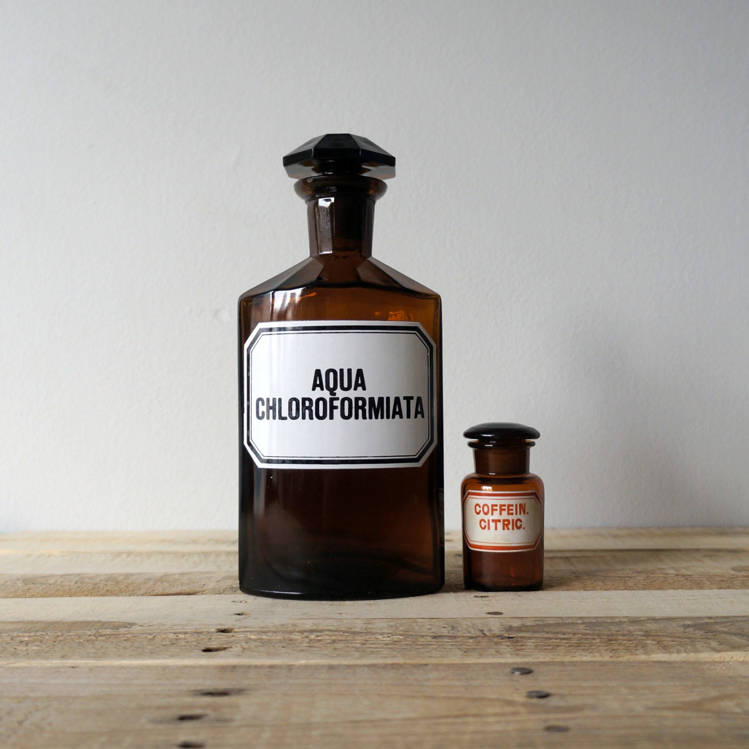 Large antique chloroform apothecary bottle with by vintagepoacher