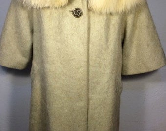 FREE SHIPPING Lilli Ann Coat mohair & Fox Fur