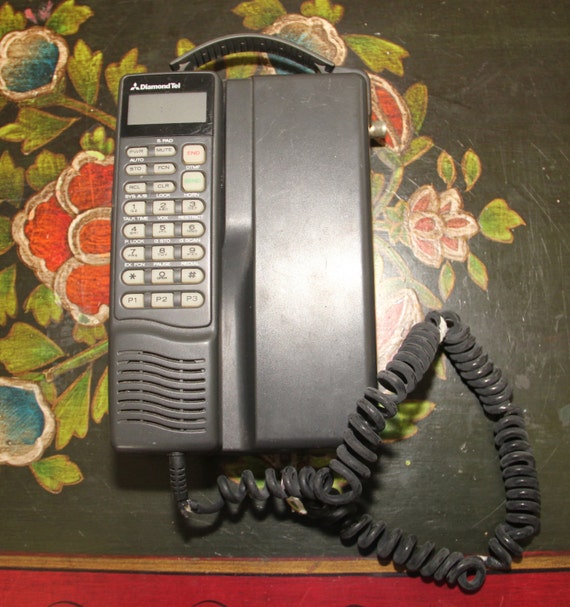 DIAMOND TEL Cell Phone Vintage Mitsubishi 1980s Style by So1980s
