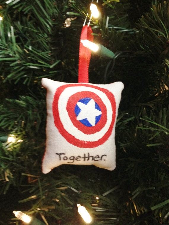 captain america christmas tree ornament