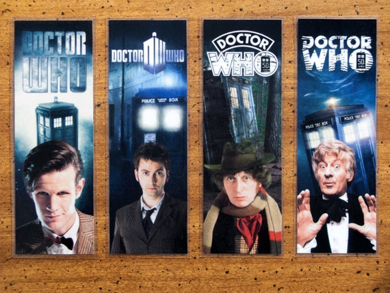 Items similar to Doctor Who 6" x 2" Bookmarks - 4 Printable Designs for ...