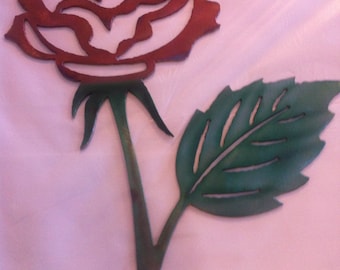 Metal Wall Rose Metal Wall Flower Metal Dyed Rose Wall Flower Metal Wall Rose