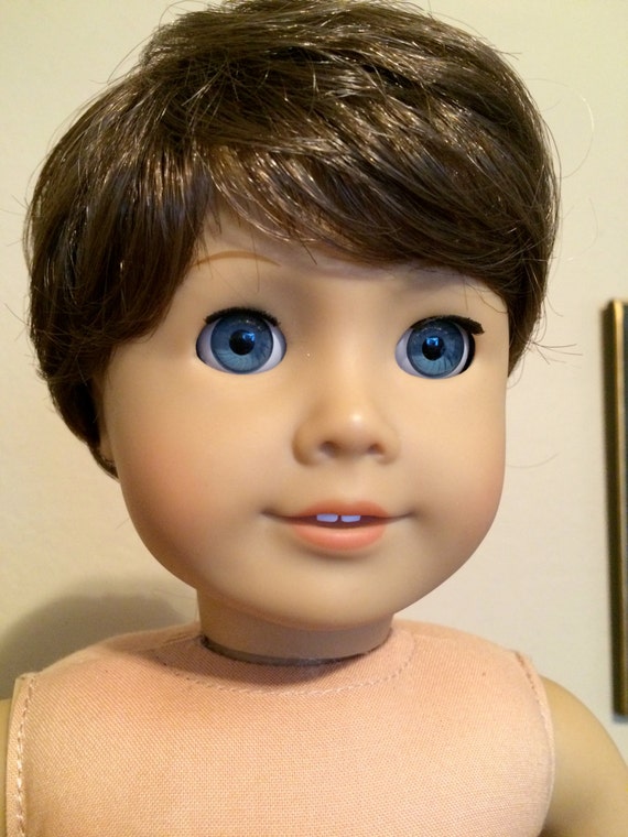 Customized AG Boy Doll light brown hair & blue by GramcatsCloset