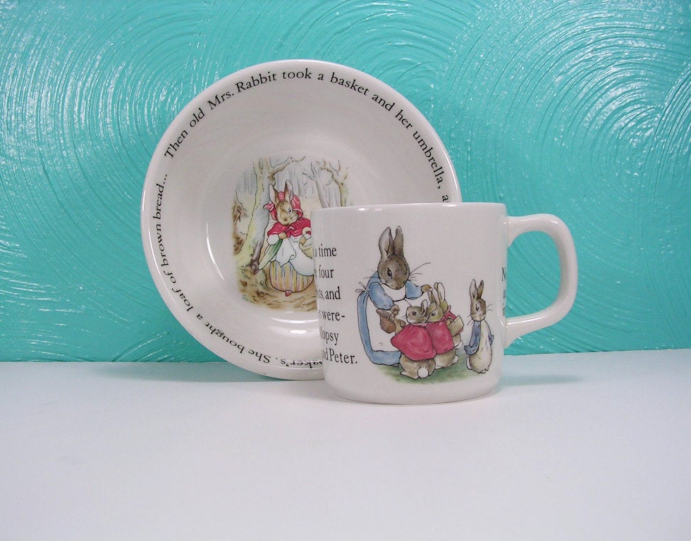 peter Dining rabbit &  vintage Kitchen cup