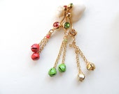 SALE!!! Jingle Bells Belly Button Ring You Choose Color, Belly Button Rings, Christmas Belly Ring, Gift Idea, Jeweled Navel Rings. 424b
