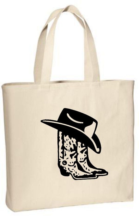 Tote Bags Western Theme Cowboy Hat Cowboy Boots Birthday
