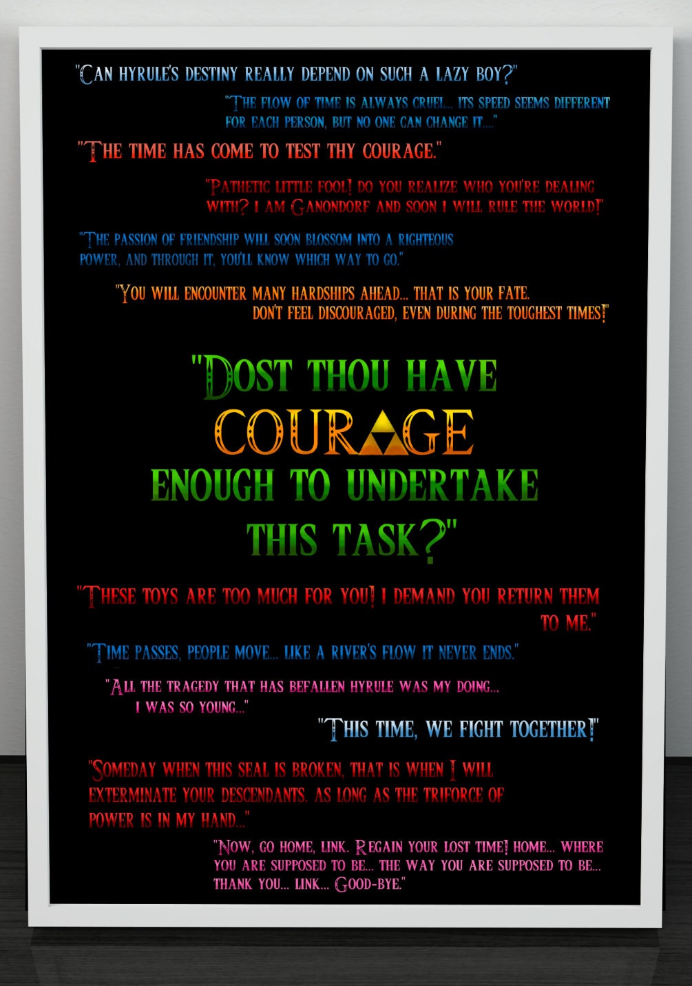 Ocarina of Time Quotes Poster Legend of Zelda by LonLonLady