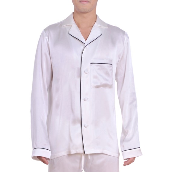 mens silk pajama shirt