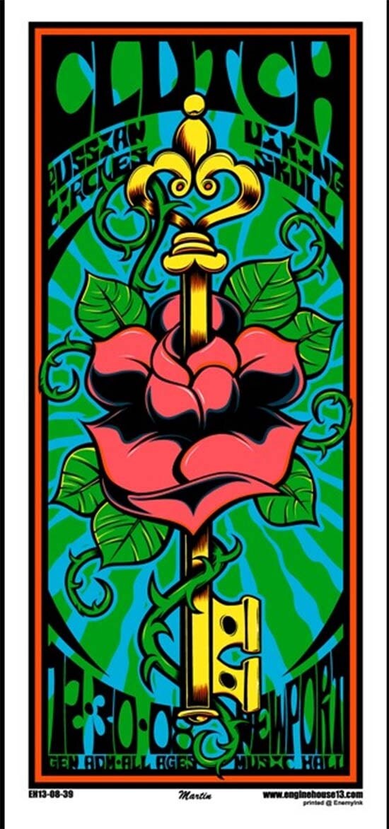 Clutch Columbus Ohio 2008 original silkscreen concert poster