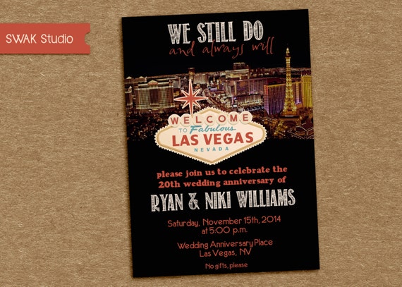 Las Vegas  Wedding  Renewal Anniversary  Printable by 