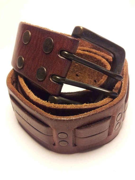Men's Genuine Brown leather belt-Brown leather