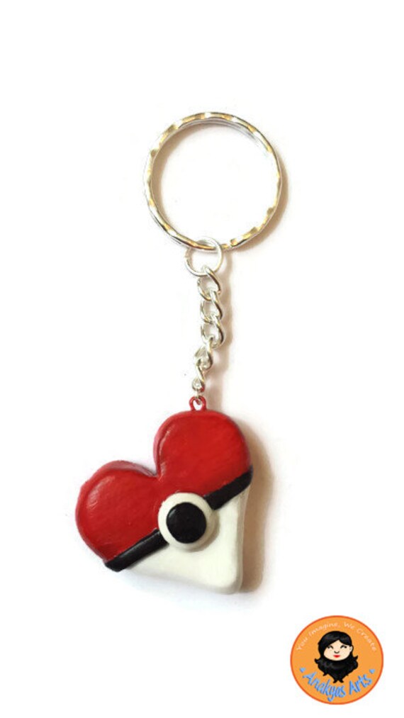 pokeball plush keychain