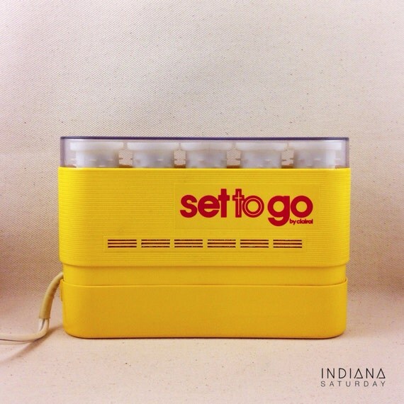 Items similar to Vintage 70s HOT ROLLER SET Electric Hair Curlers by