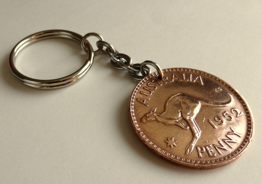 Australian keychain Coin keychain Animal keychain Kangaroo