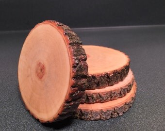 Customizable Rare Birch Tree Wood Coasters with by ManMadeWoods