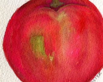 Apple Wall Decor red apple painting | etsy Apple Wall Decor red apple painting | etsy