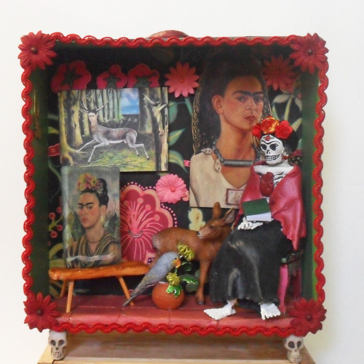 Frida Kahlo Day of the Dead Shadow Box Diorama