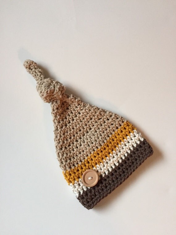 Knot hat crochet top knot hat newborn photo prop by MRocheCrochet