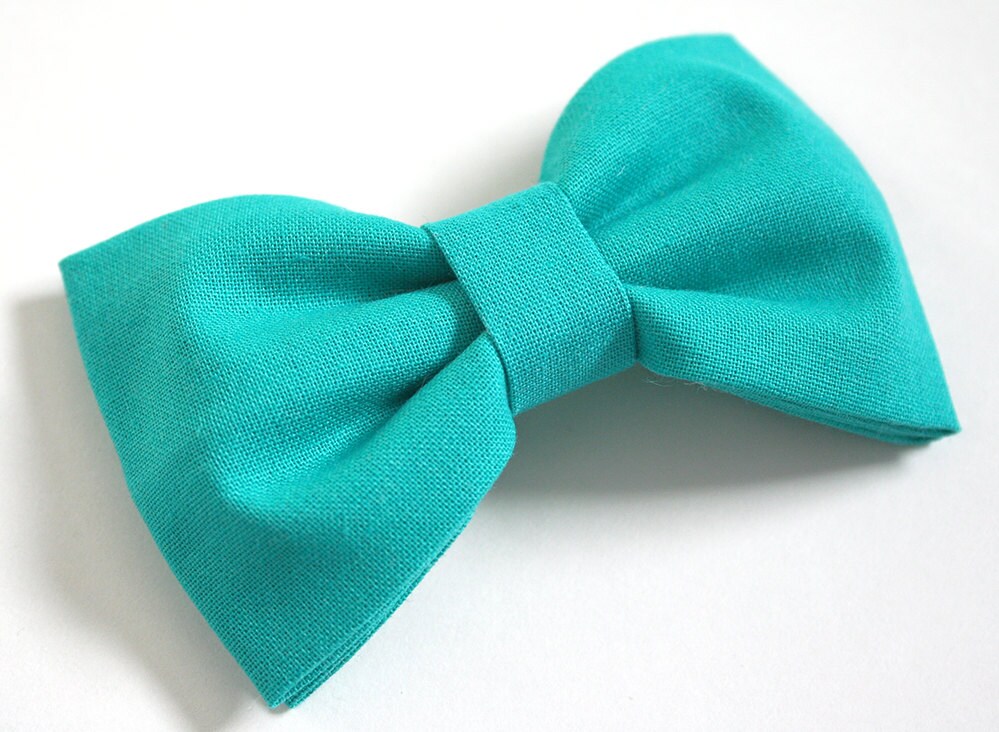 Teal Hair Bow Teal Bow Tie Teal Bows Turquoise Hair Bow