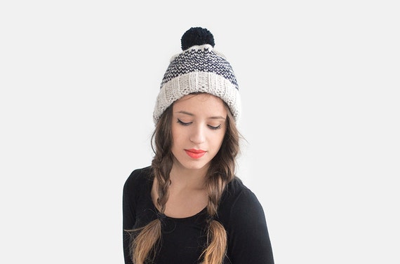 pom isle pom hat fair Beanie Fair Knit Hat, Womens Isle Mens Pom Hand with Winter Pom, Hat,