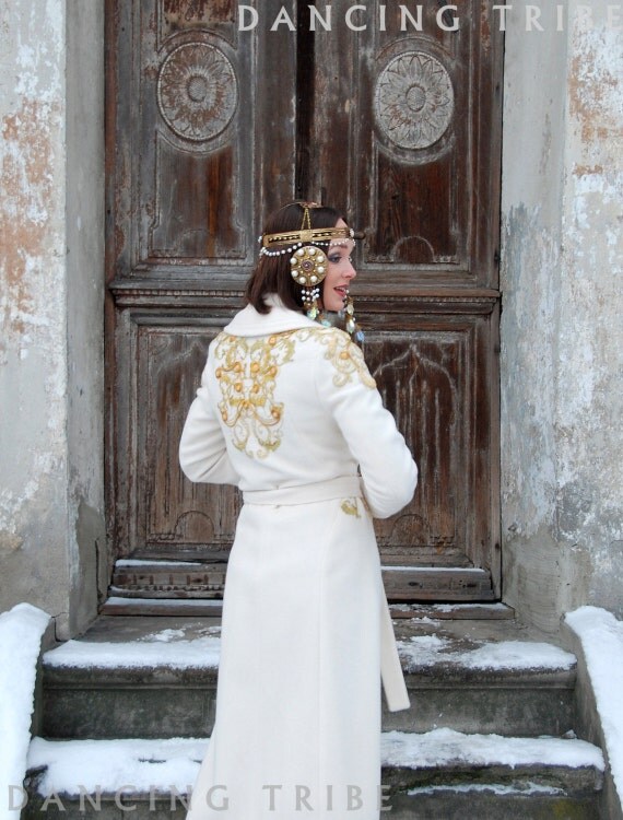 Art Nouveau Headdress with Pearls and Crystals Art Nouveau