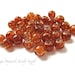 Crackle Glass Beads Honey Amber Brown - 8mm Rounds - 32 Pieces