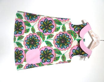 SALE !!!! Last one. Baby girls Dress 6-12months, summer Bloom Flower, peter pan collar, special price!!