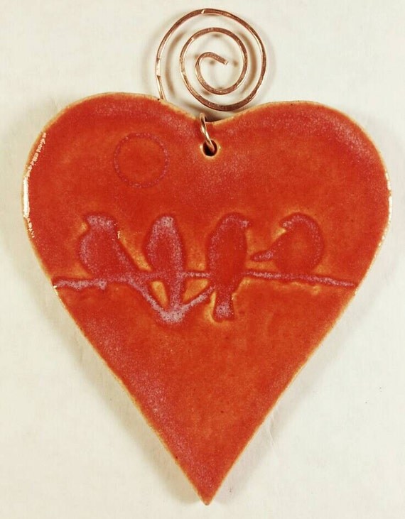 Wall heart ceramic heart ornament ceramic hearts wall