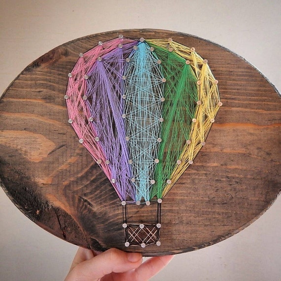 Hot Air Balloon String Art Customize It by MakeupAndMudCrafts