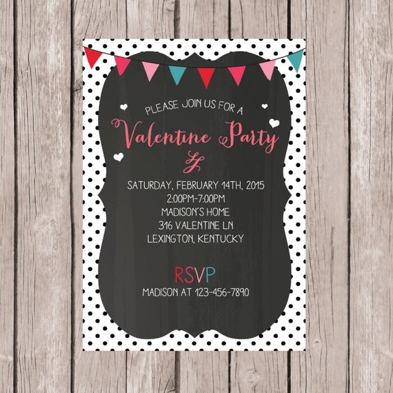 PRINTABLE Valentines Party Invite Valentines Party