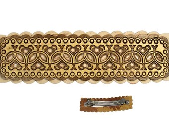 Russian Birch Bark Barrette Hair Clip #0867