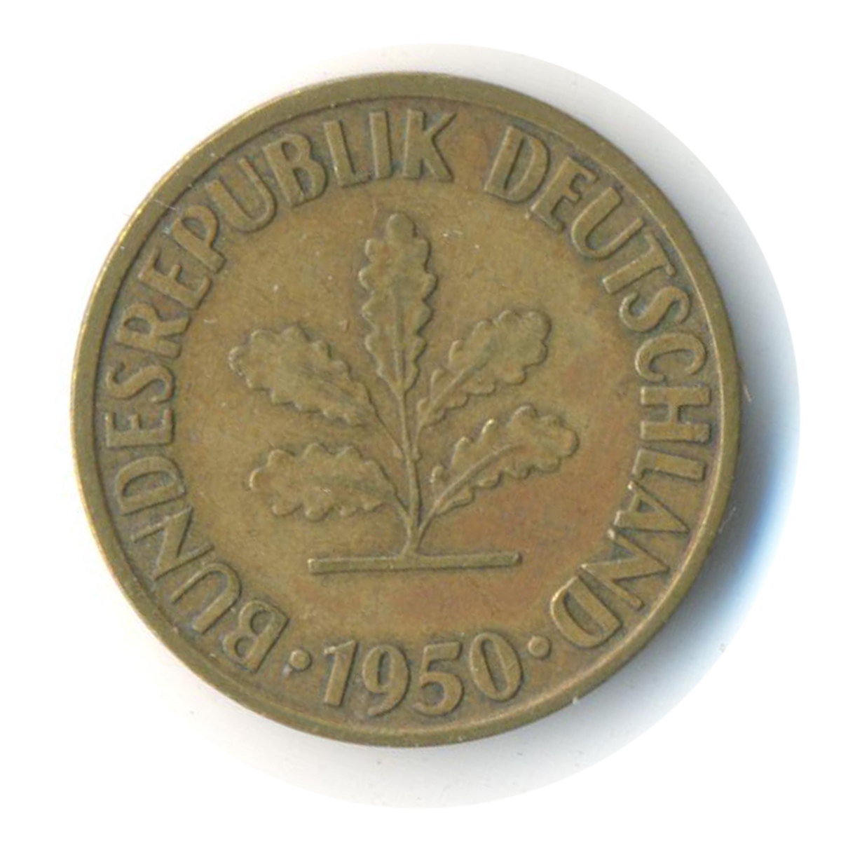 Germany 10 Pfennig J 1950 Coin CodeRSC2125 by COINSnCARDS on Etsy