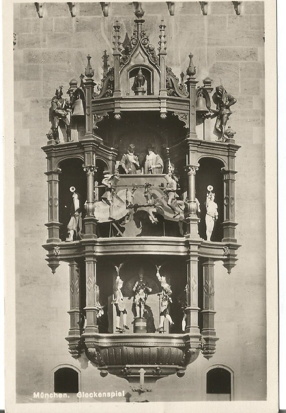 Glockenspiel Clock Munchen Germany circa 1940s Unused