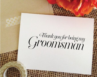 Set of 7 THANK YOU groomsmen card Groomsmen Gifts Thank you for being my groomsman Thank You Card Groomsmen thank you card (Sophisticated)