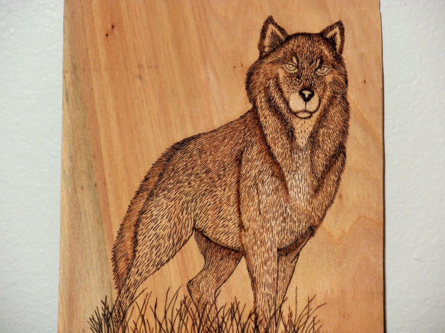 Wolf Art Wooden Wall Art Wood Wall Plaque Animal Art