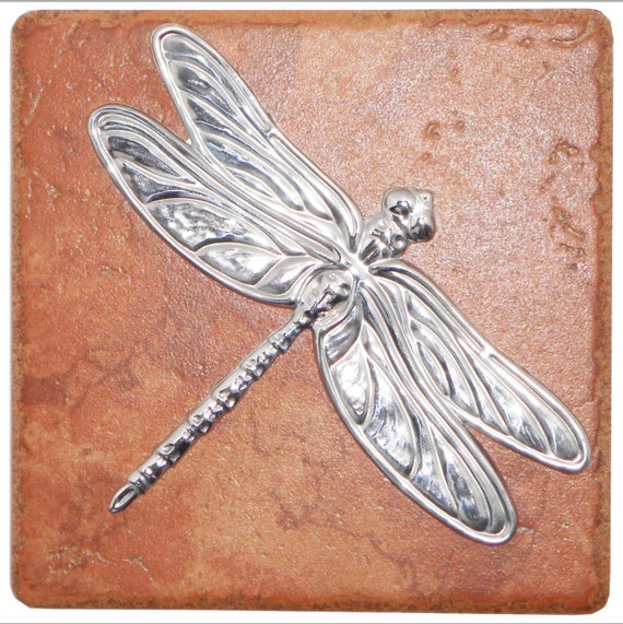 Items similar to Terracotta Dragonfly Tile - Buy 2 or more ...