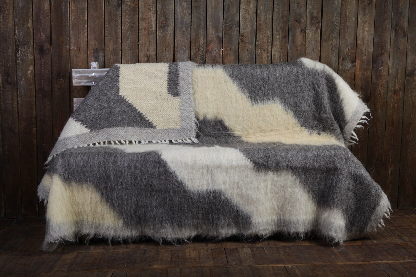 Handmade wool blanket handwoven wool throw homespun woven